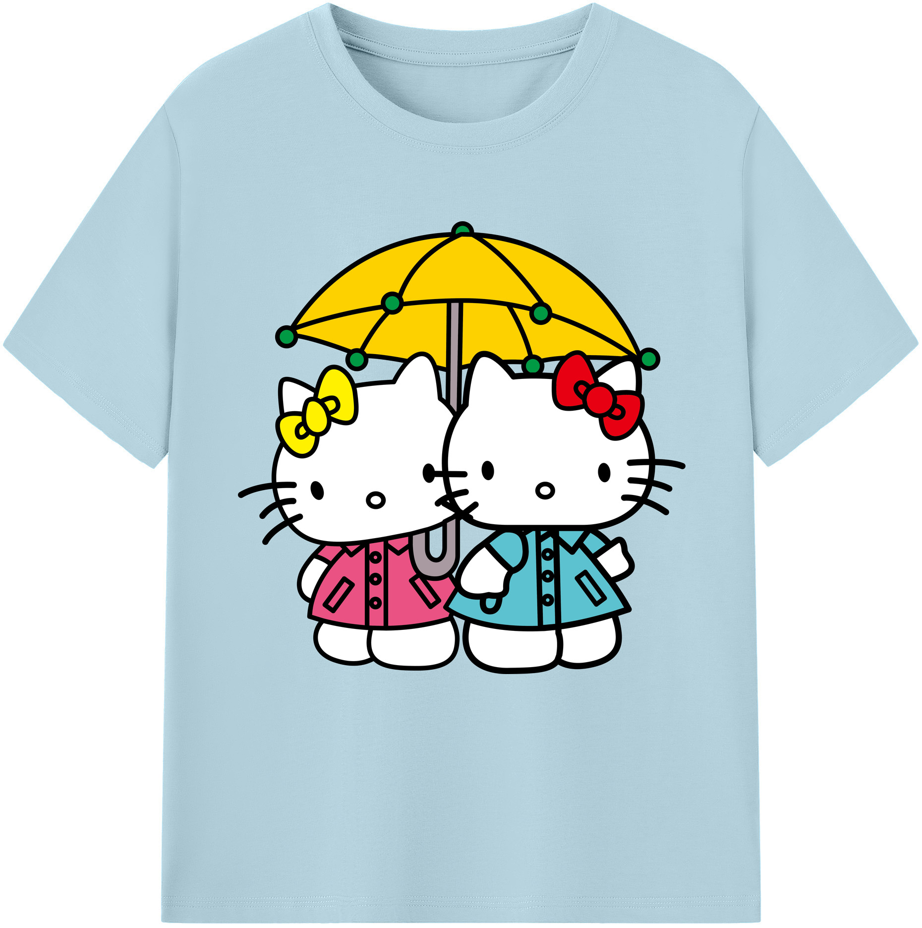 （画像用） Hello Kitty ハローキティ 綿100％半袖Tシャツ（フロントプリント）